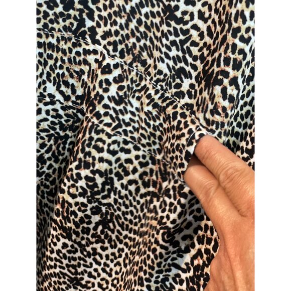 Worthington Womens Leopard Print Button-Front XL - Picture 7 of 14